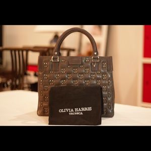 Dark grey Olivia Harris handbag